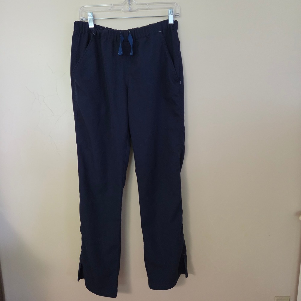 FIGS Women's Dakar Navy Blue Straight Leg Technical Scrub Pants Small Drawstring